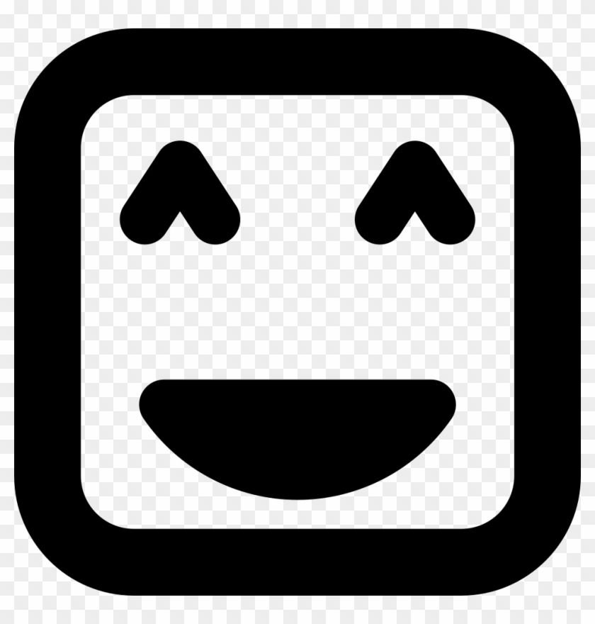 Smile Face Of Square Shape With Closed Happy Eyes Comments - Robot Framework Logo Clipart