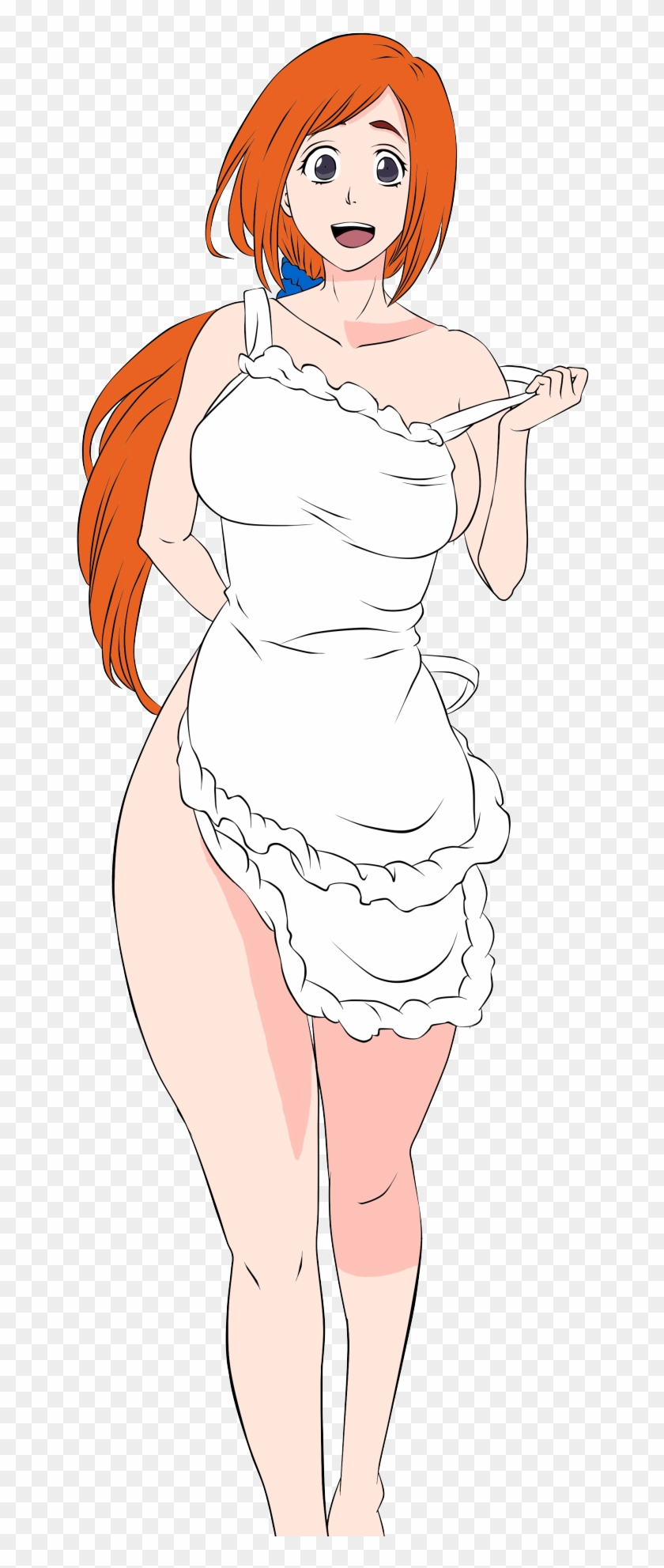“orihime With Only A Apron On - Illustration Clipart #4058199