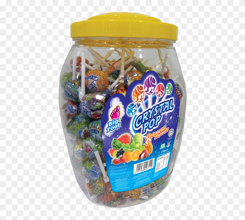 Big Foot Crystal Pop Lollipop - Strawberry Clipart