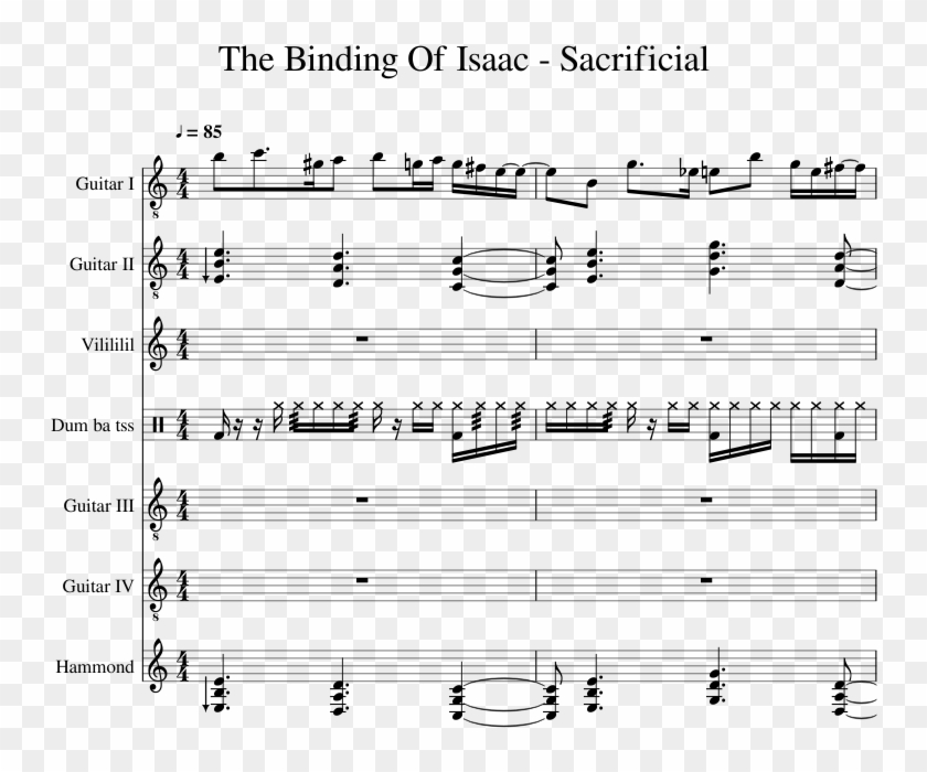 The Binding Of Isaac - Sheet Music Clipart