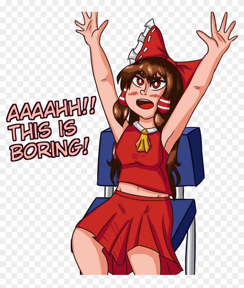 [oc] Reimu Taking A Class On Youkai - Cartoon Clipart #4058683