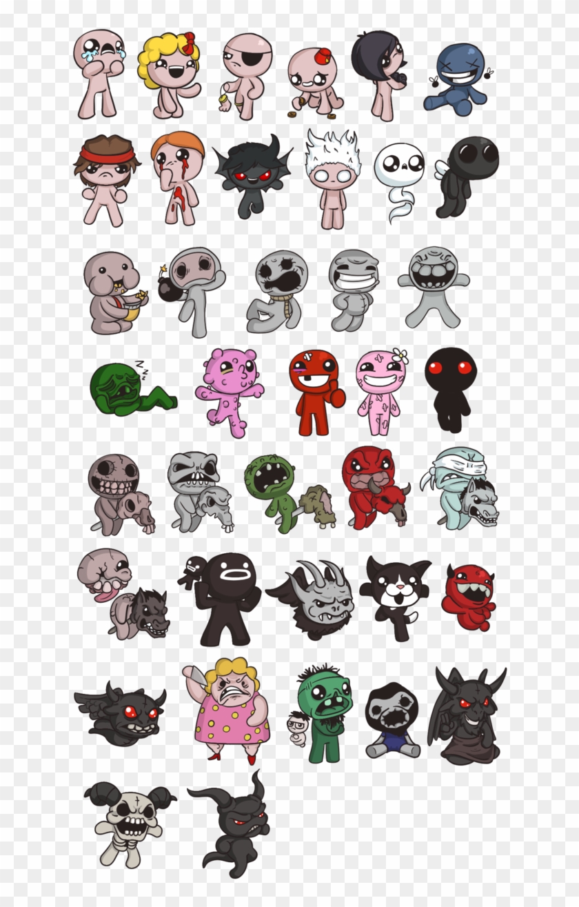 Not Really Satisfied With The Original Group Thing, - Binding Of Isaac Characters Name Clipart #4058877