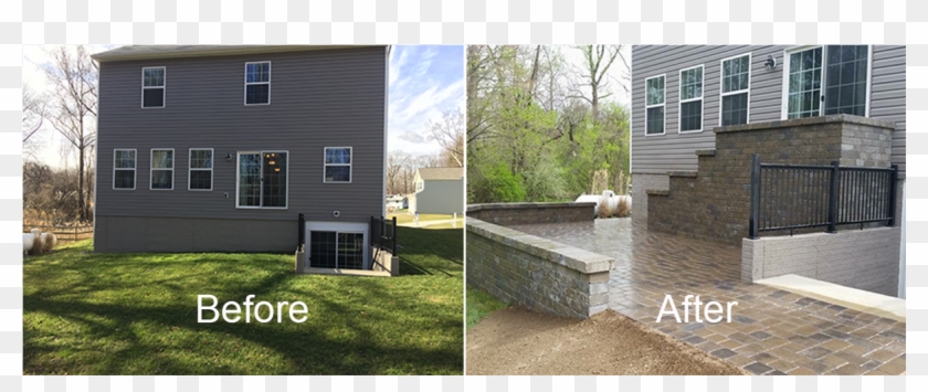 1 - Before And After Back Patio Clipart