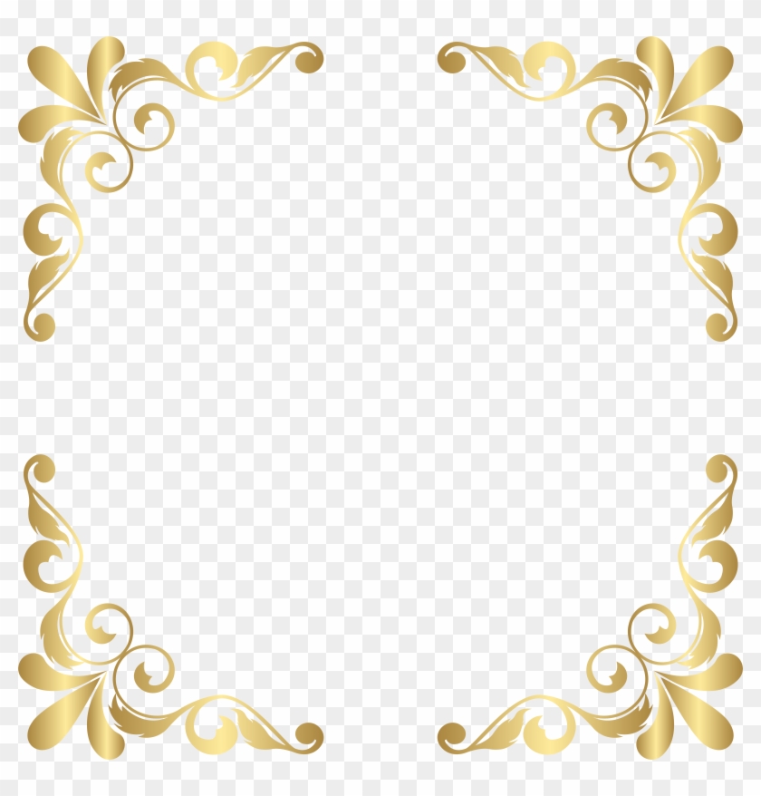 Gold Corners Transparent Clip Art Image - Png Download