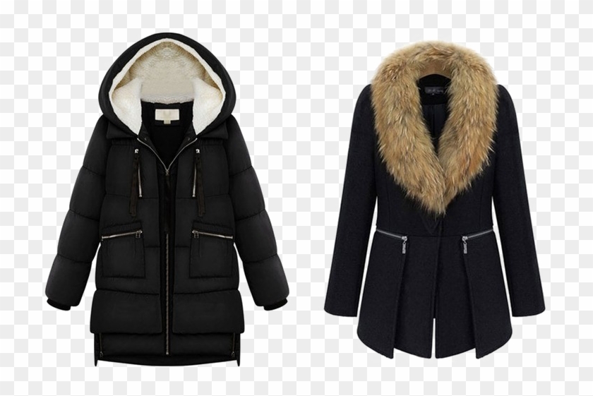 Black Winter Jacket For Women Transparent Image - Womens Winter Coat Png Clipart #4059864
