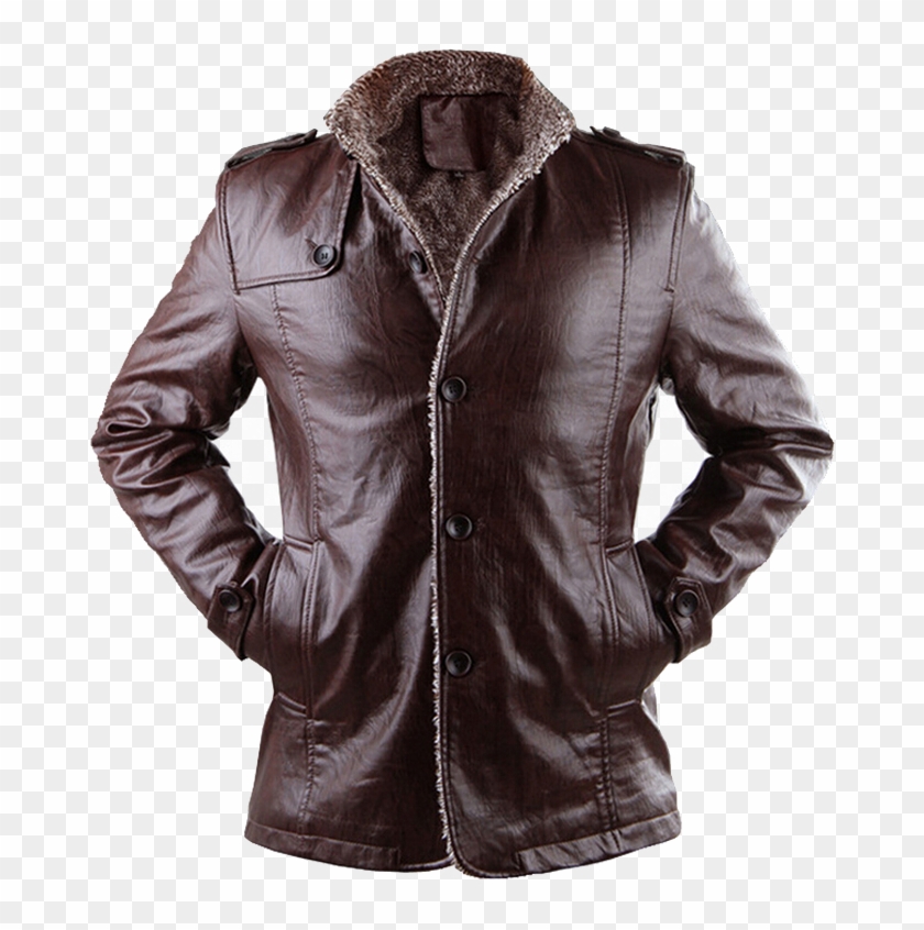Leather Winter Coat Png Image - Men Winter Leather Jackets Clipart #4059942