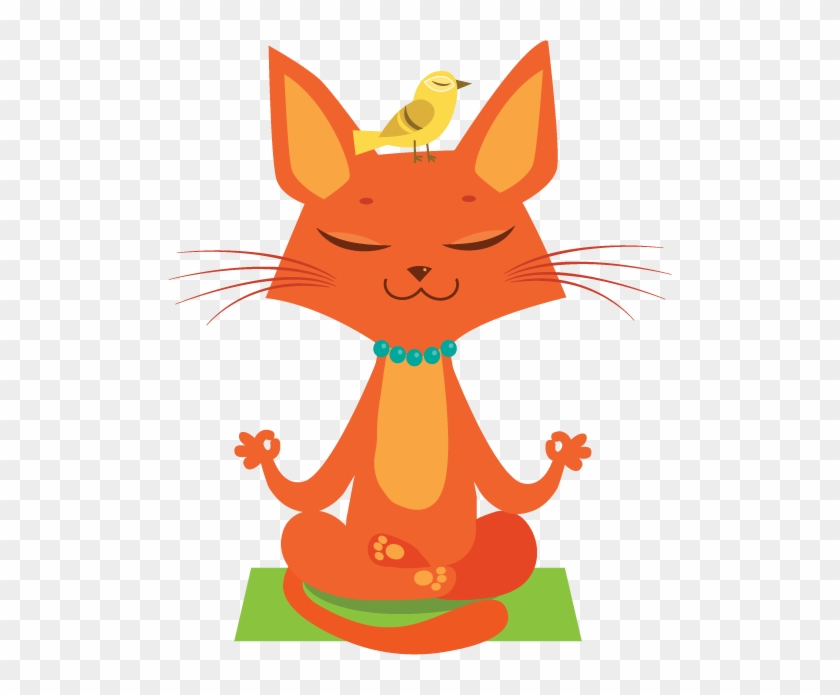 Cat Doing Yoga Clipart - Png Download