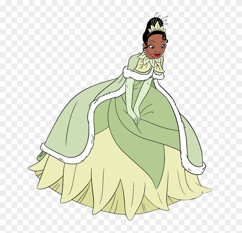 Tiana Wearing Winter Coat - Cartoon Clipart