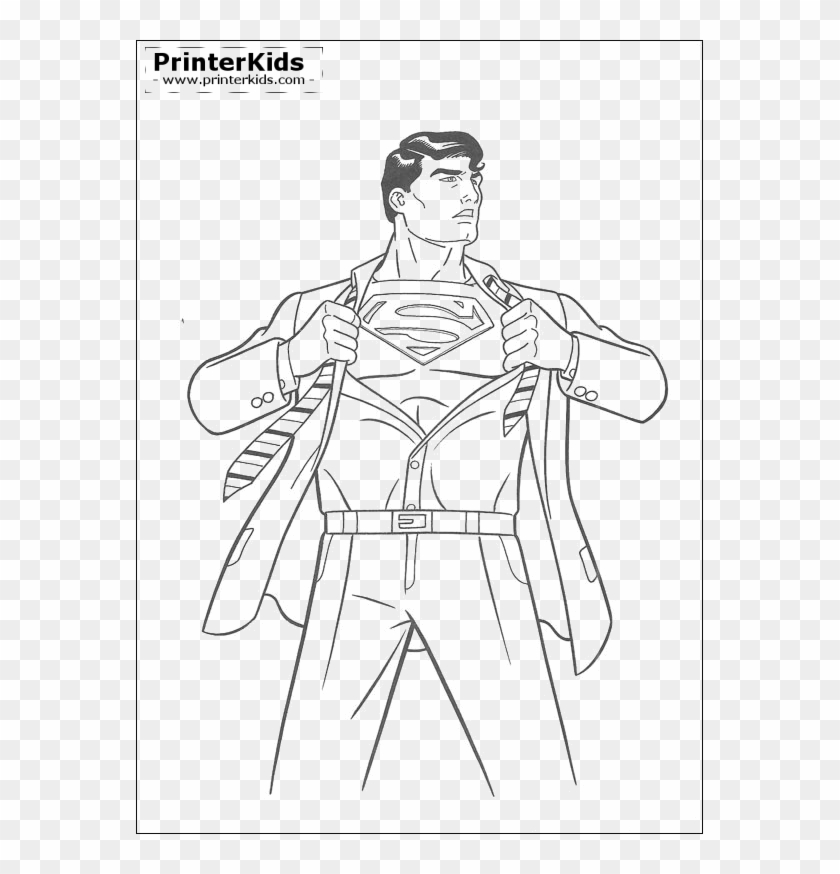Clark Kent Changing Into Superman - Superman Changing Coloring Pages Clipart #4060261
