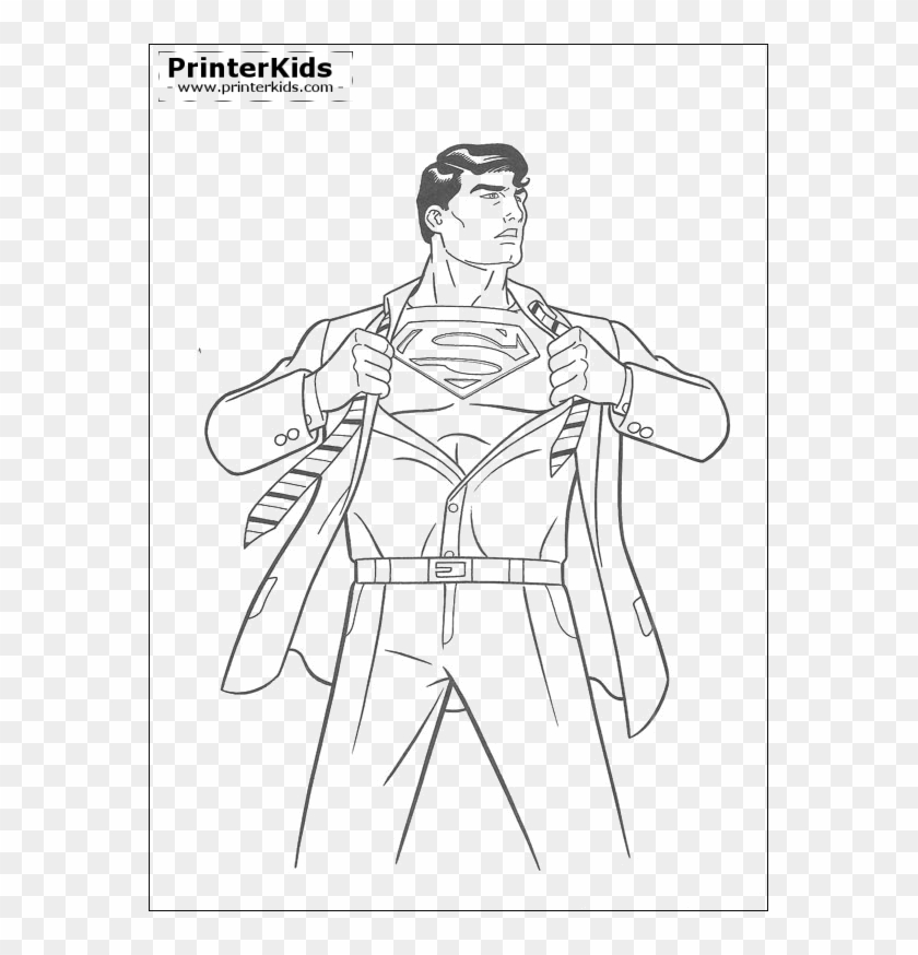 Clark Kent Changing Into Superman - Superman Changing Coloring Pages Clipart