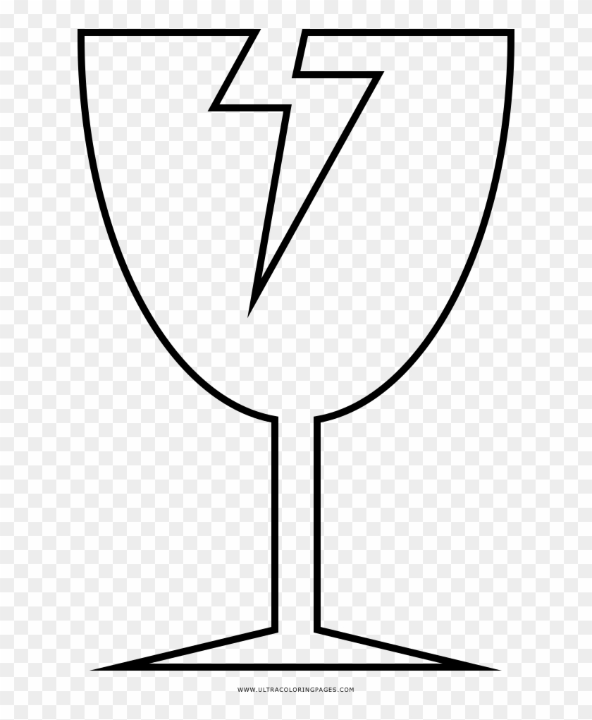 Broken Glass Coloring Page - Wine Glass Clipart #4060298