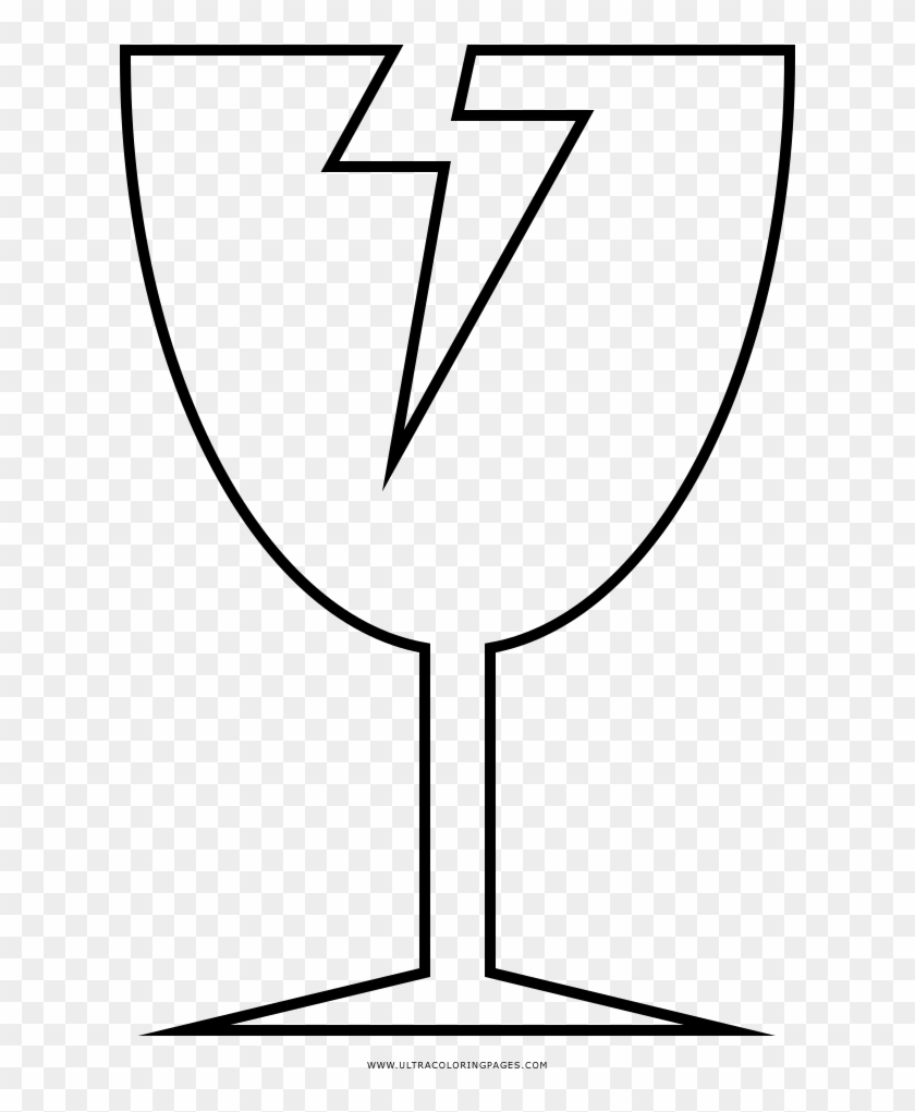 Broken Glass Coloring Page - Wine Glass Clipart