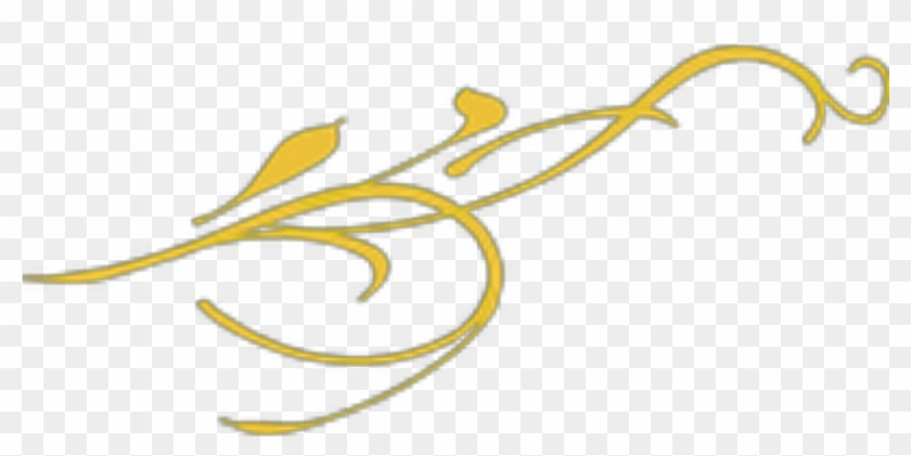 #ftestickers #swish #swirl #border #corner #gold - Swirl Gold Border Clipart