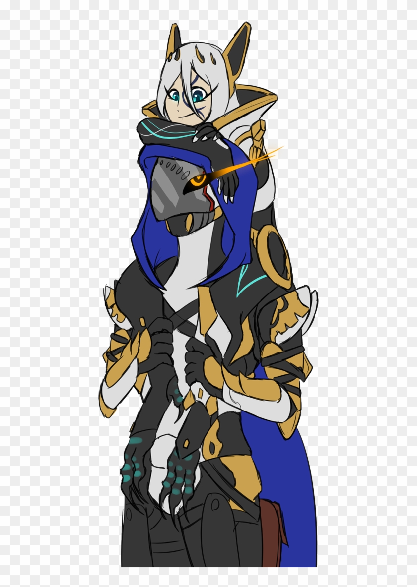 A Shy Warframe - Cartoon Clipart
