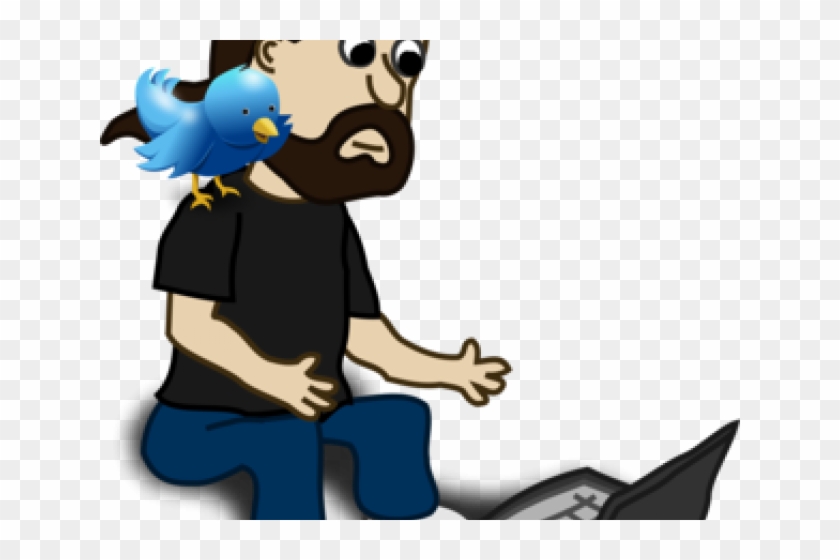 Advertisement Clipart Computer User - Cartoon - Png Download