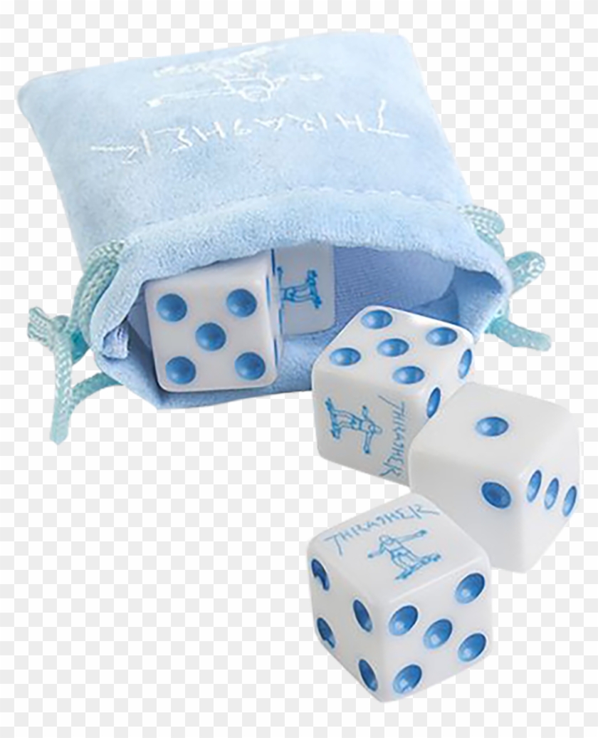 Thrasher Gonz Dice Set Blue - Dice Game Clipart
