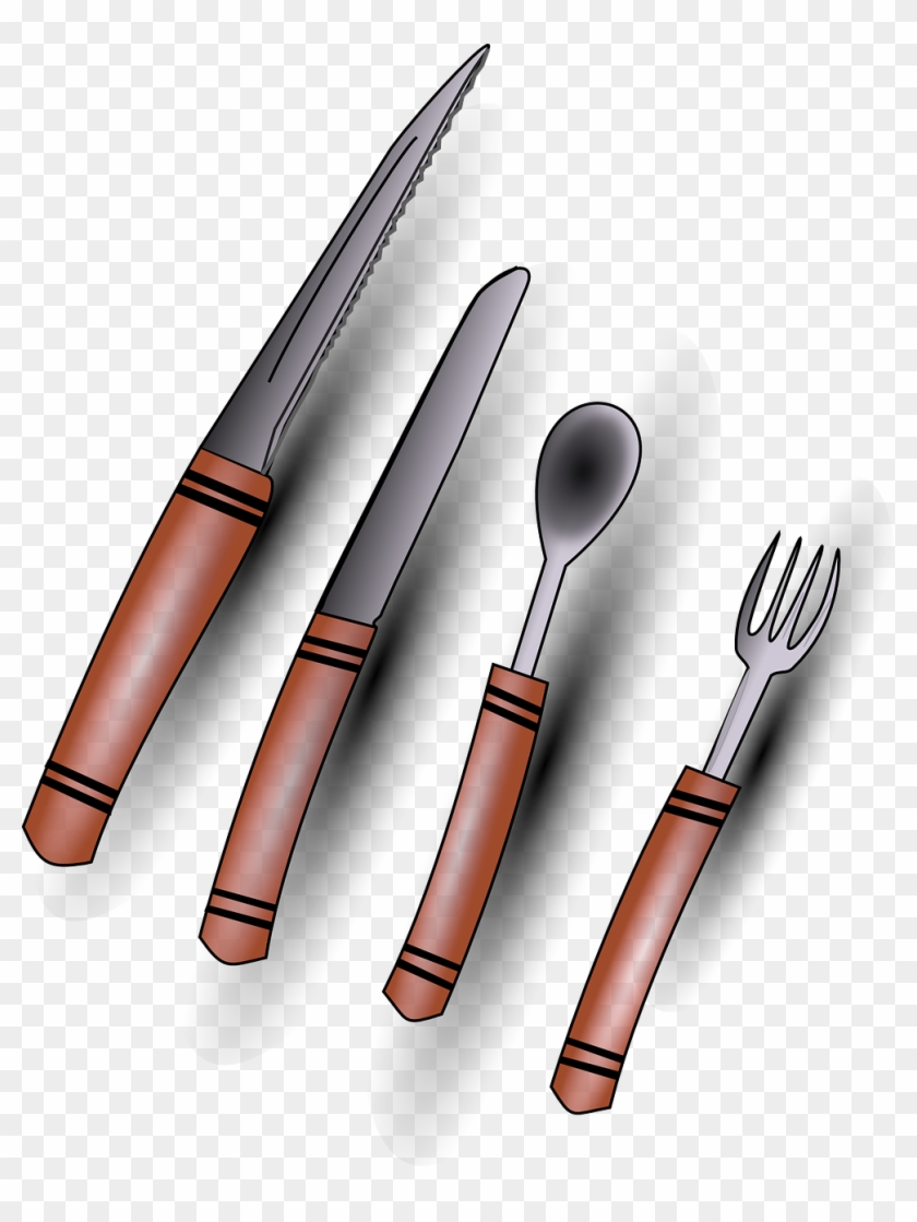 Silverware Cutlery Fork - Cartoon Silverware Clipart #4062279