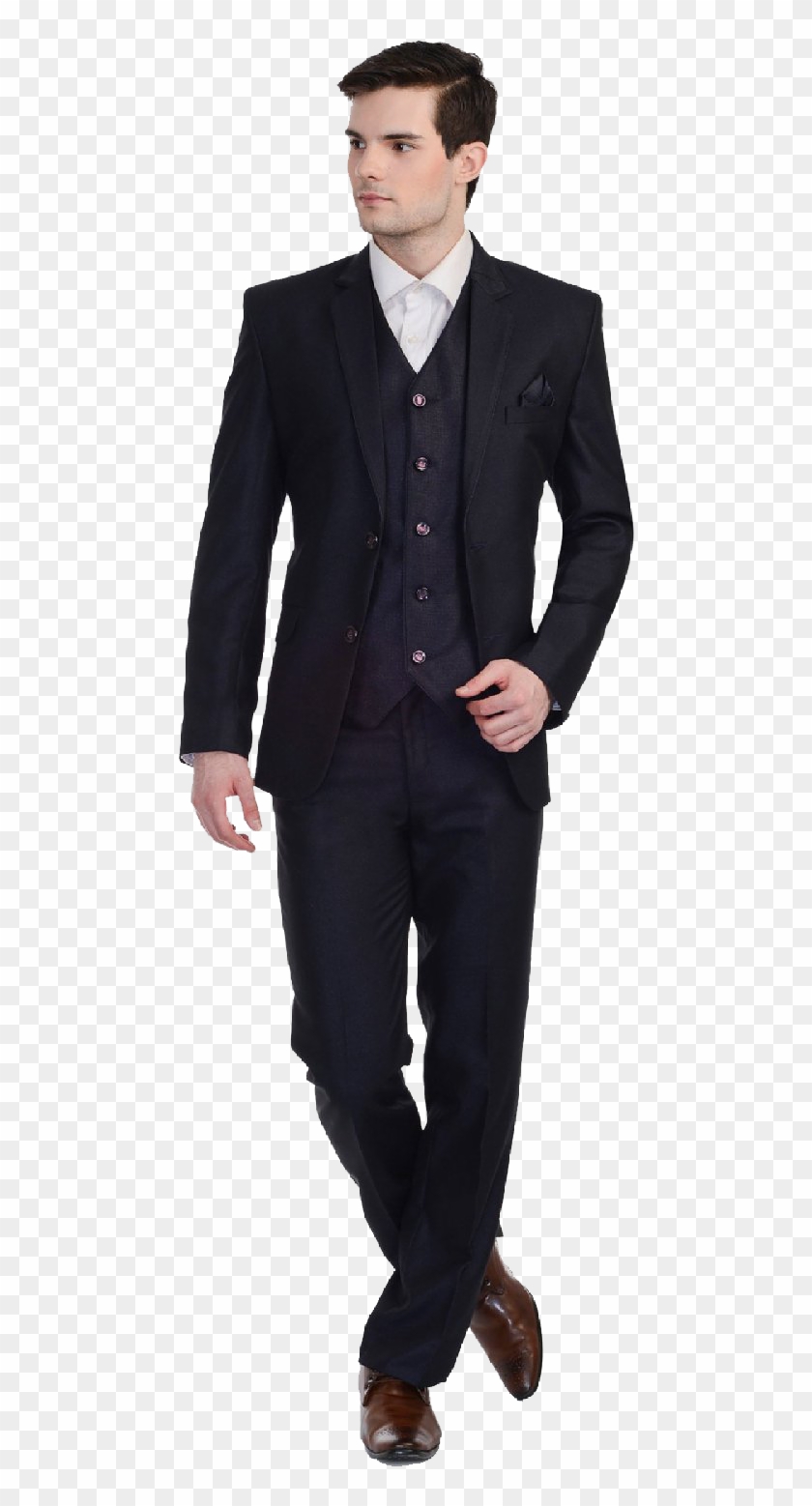 Black Man In Suit Png , Png Download - All Black Suit And Tie Clipart