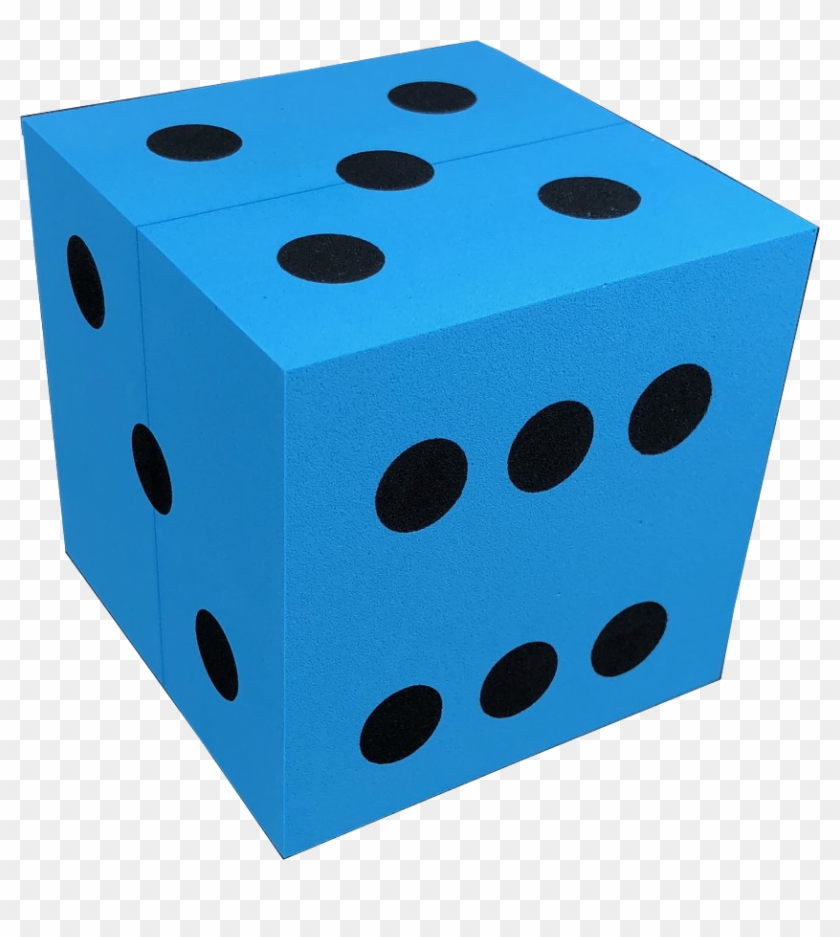 Koplow Blue D6 100mm Foam Die - Dice Clipart