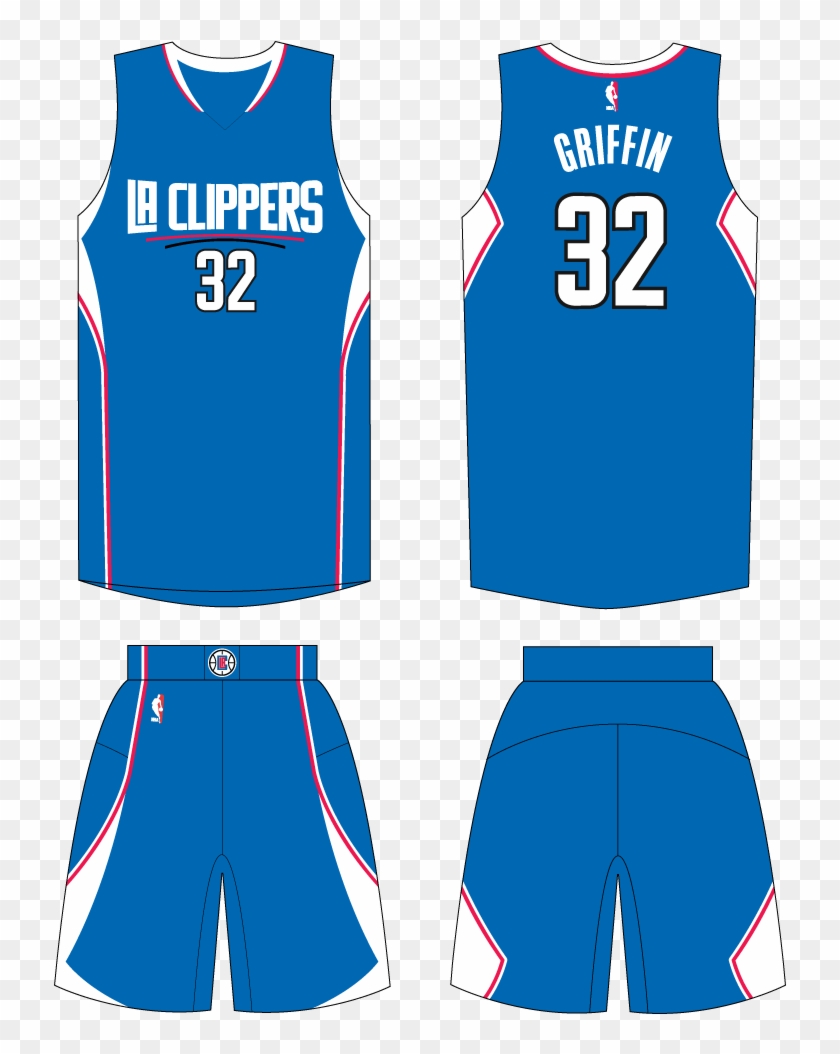 Blue Jersey Concept - Los Angeles Clippers Uniforms - Png Download