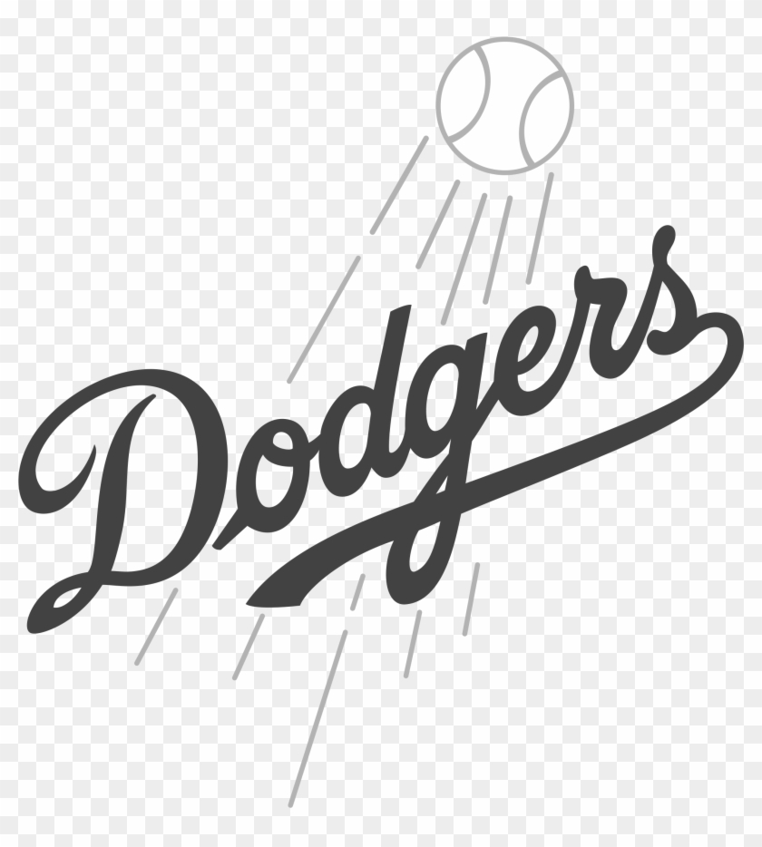 Los Angeles Dodgers Logo Black And White - Angeles Dodgers Clipart