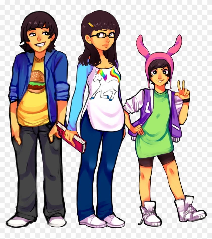 “i Did Some Silly Sketches Of The Belcher Kids As I - Cartoon Clipart