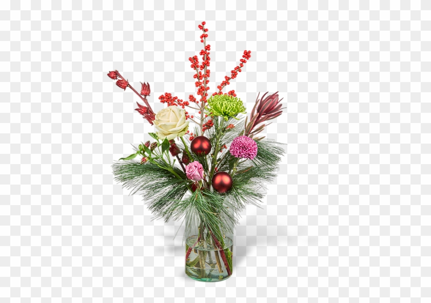 Bouquet Andrea Christmas Large - Christmas Vase Png Clipart #4065571