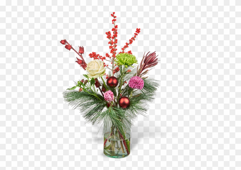 Bouquet Andrea Christmas Large - Christmas Vase Png Clipart