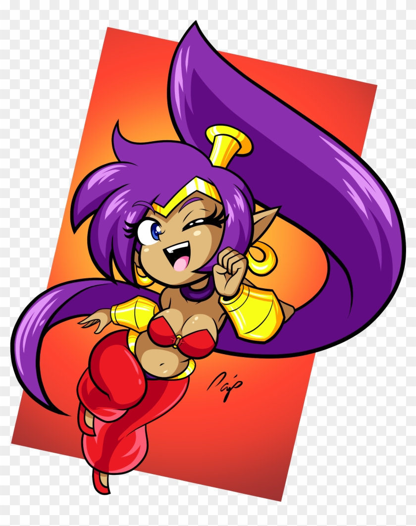 The Half Genie Hero - Cartoon Clipart