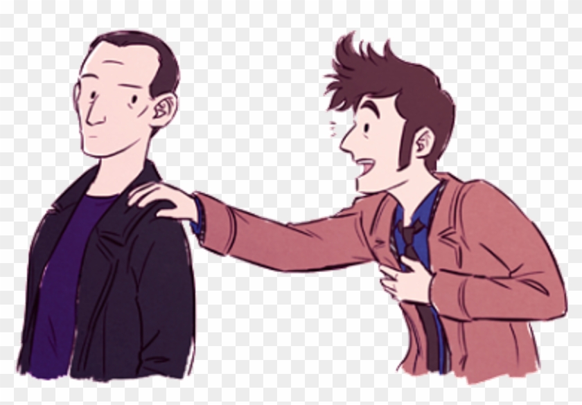 Ninth Doctor And Tenth Doctor - Doctor Who Tenth Doctor Fan Art Clipart
