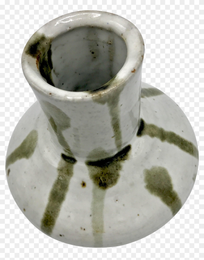 M#century Modern Studio Pottery White Slip Bud Vase - Ceramic Clipart #4065994