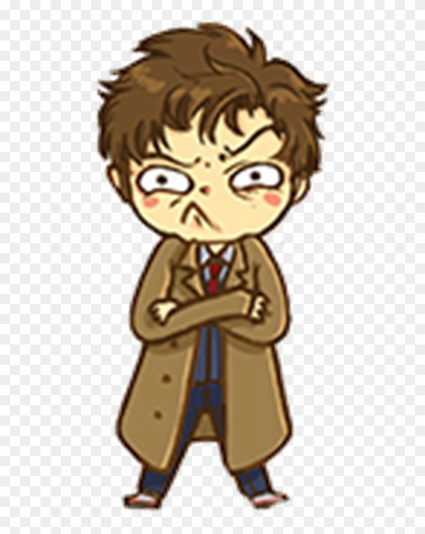 Chibi Tenth Doctor Is So Cute Of Doctor Who In Png - Cartoon Clipart
