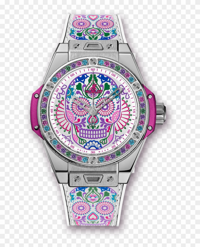 Big Bang One Click Calavera Catrina Steel - Hublot Big Bang One Click Calavera Catrina Clipart #4066178