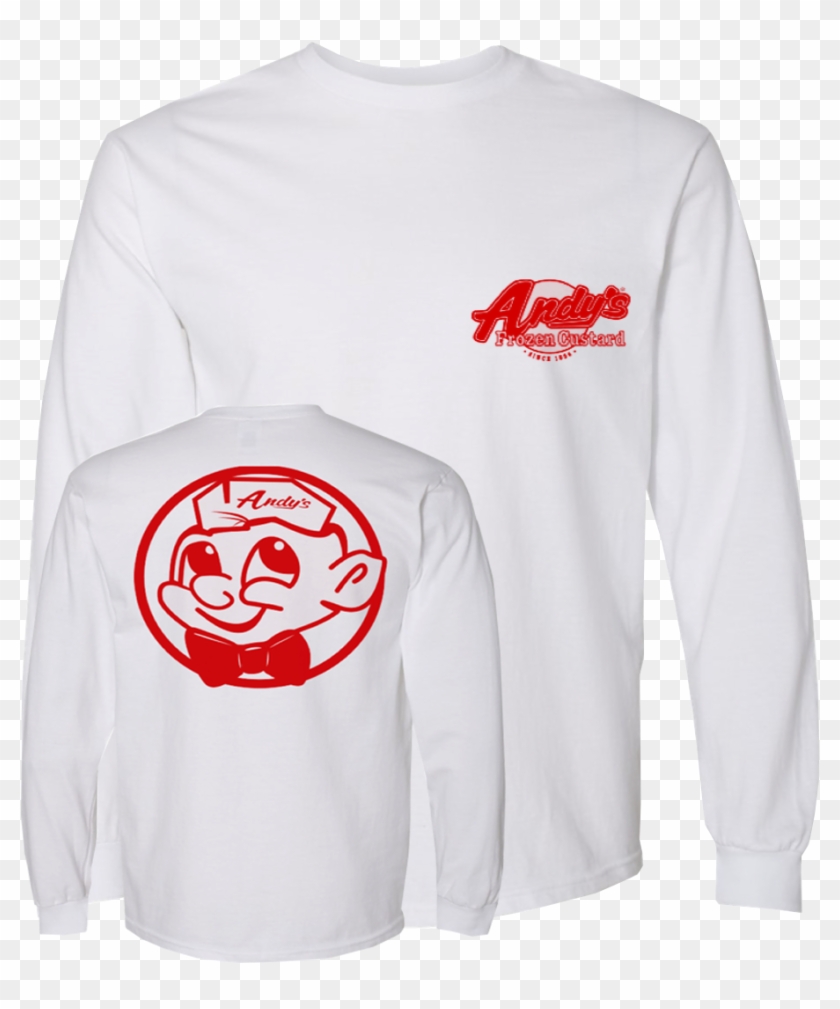 White Long Sleeve Red Both - Long-sleeved T-shirt Clipart #4066346