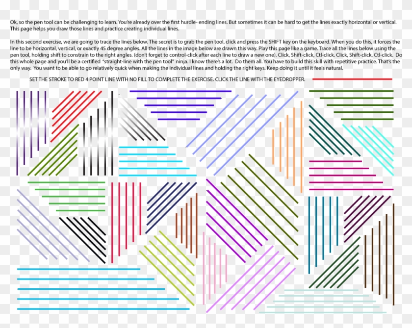 Pen Exercise - Graphic Design Clipart #4066904