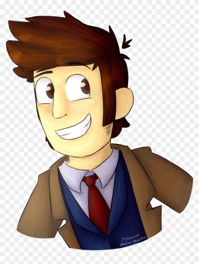 Doctor Who Dw David Tennant 10th Doctor The Tenth Doctor - Cartoon Clipart