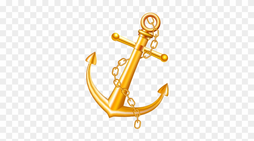 Golden Anchor - Graphic Design Clipart