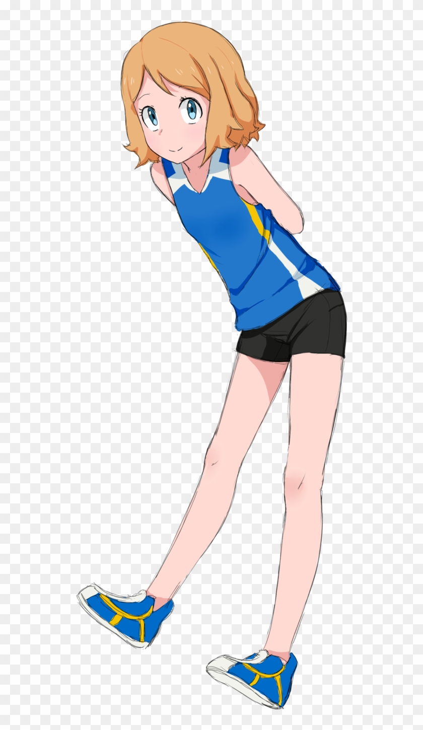 Png - Pokemon Serena Wears Ash's Clothes Clipart #4067771