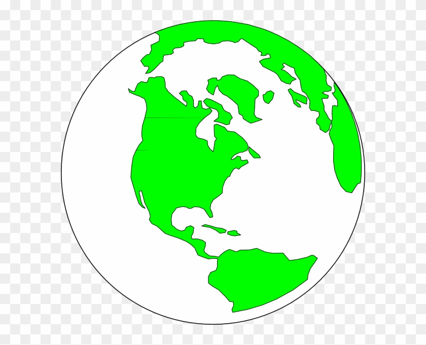 This Free Clip Arts Design Of Earth With White And - Continents Clipart - Png Download #4067913