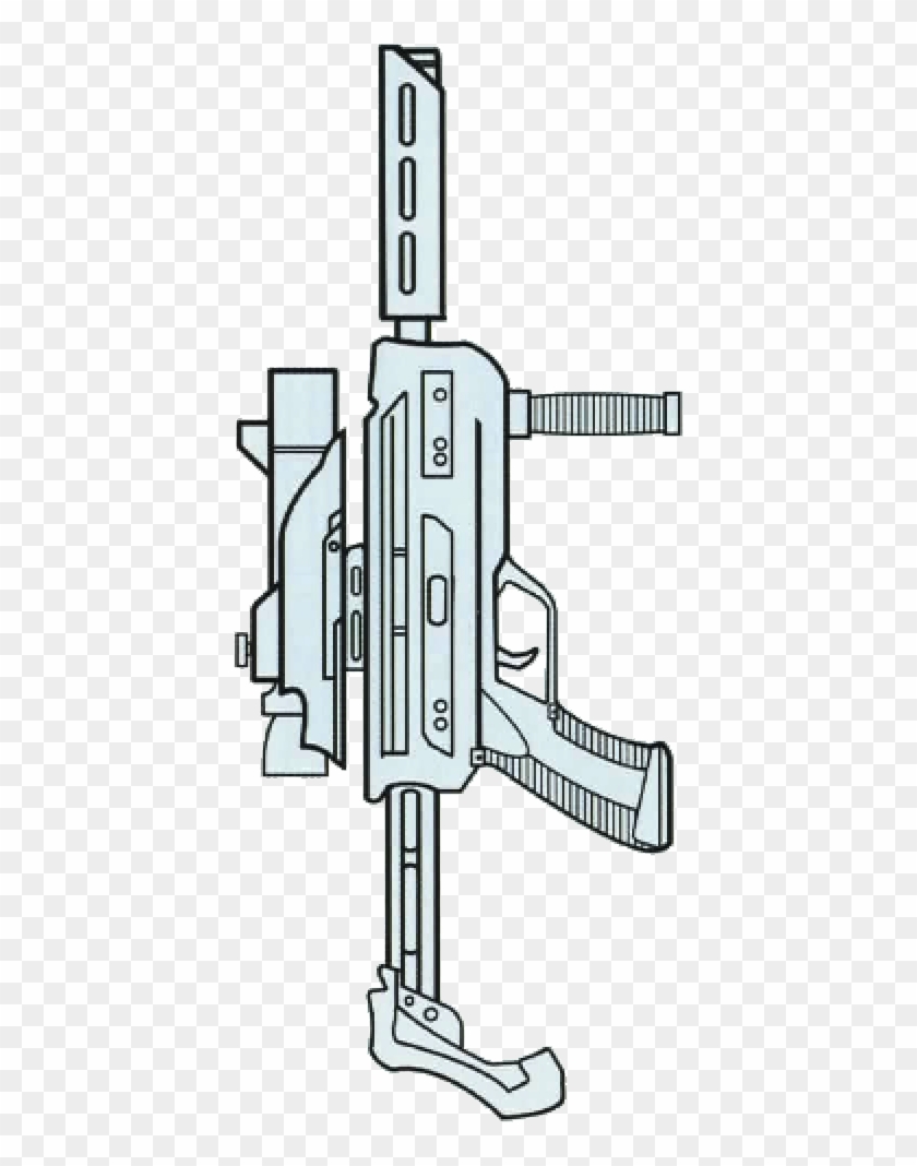 Sorosuub Ok-98 Blaster Carbine - Technical Drawing Clipart #4067978