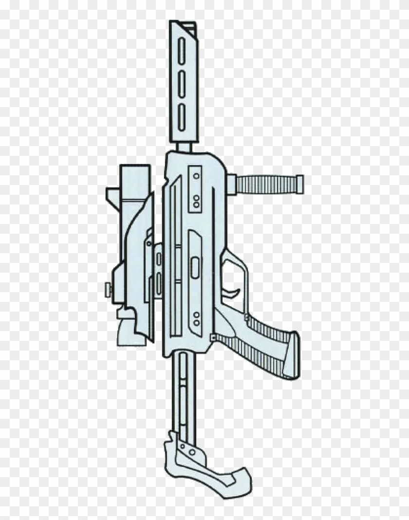 Sorosuub Ok-98 Blaster Carbine - Technical Drawing Clipart