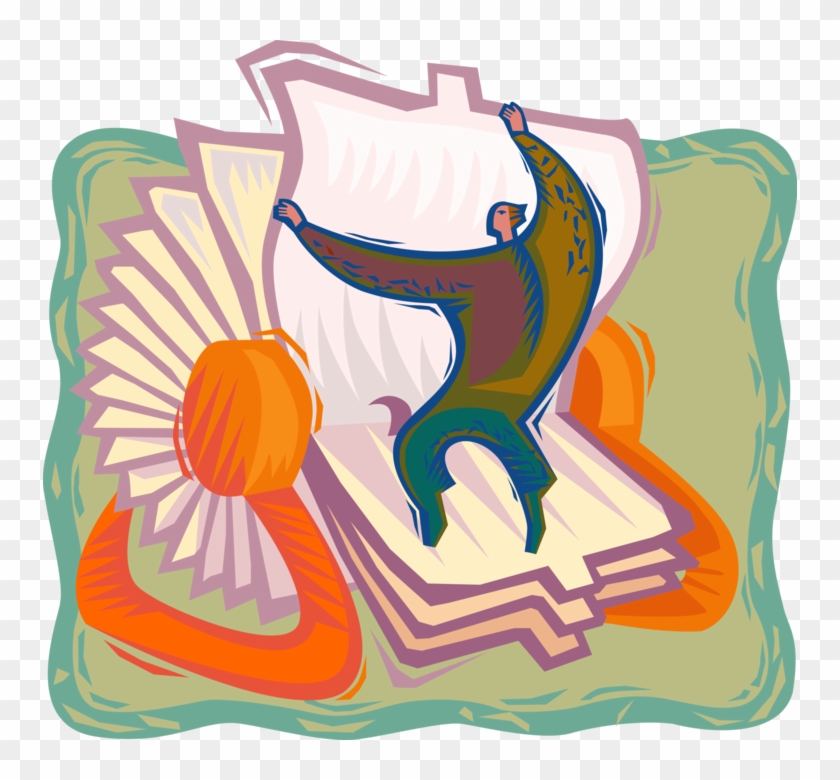 Vector Illustration Of Rolodex Rotating File Device - Illustration Clipart