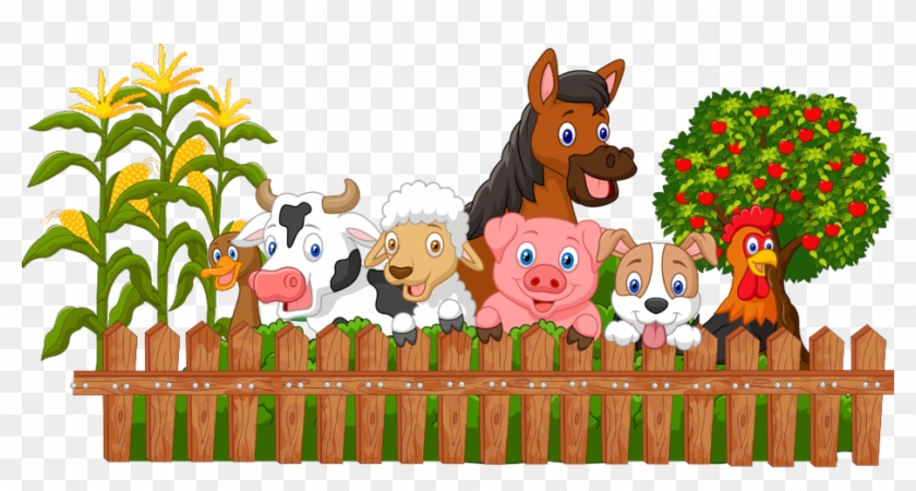 La Granja Png - Farm Animals Cartoon Round Clipart #4068861