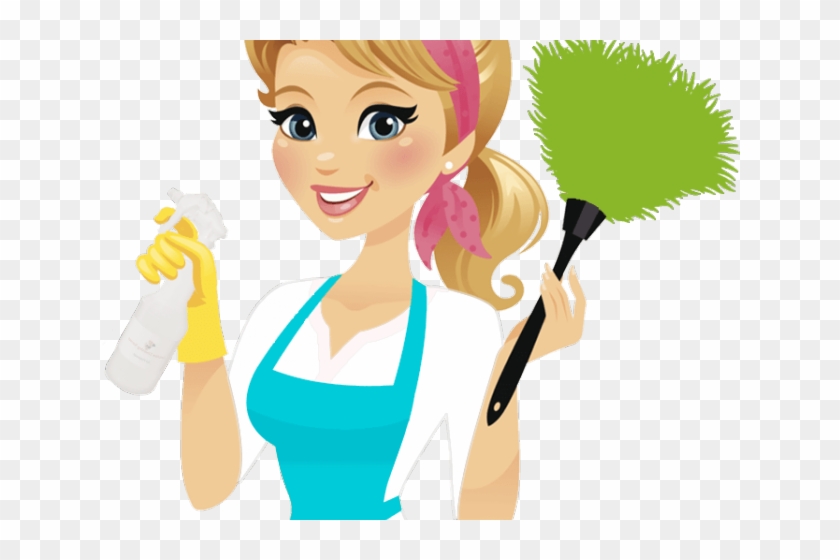 Clean Dishes Cliparts Free Download Clip Art Ⓒ - Cartoon Cleaner Maid - Png Download #4068935