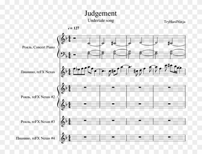 Judgment - Sheet Music Clipart #4069289