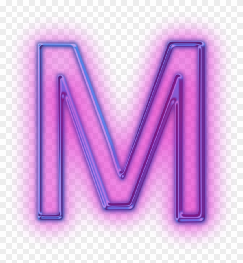 Black And White Library M Transparent Neon - Neon Letter M Png Clipart