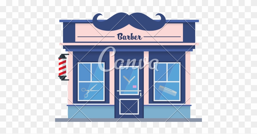 Old Barber Shop Vector Clipart
