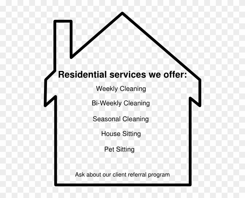 Cleaning Png - House Outline Clip Art Transparent Png