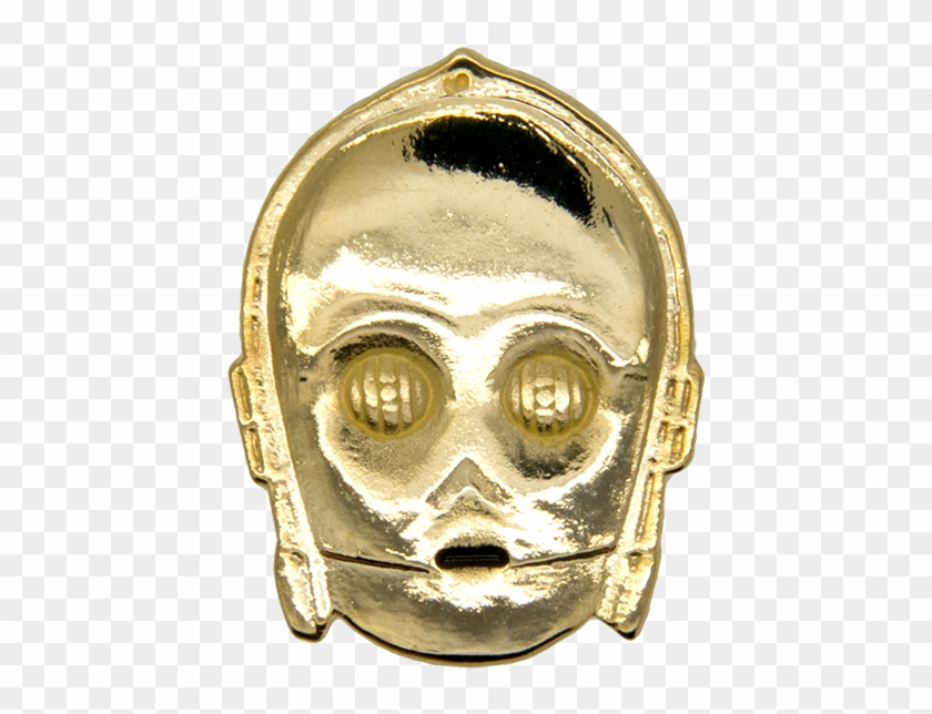 Star Wars C-3po Pin, Gold - Skull Clipart #4070182