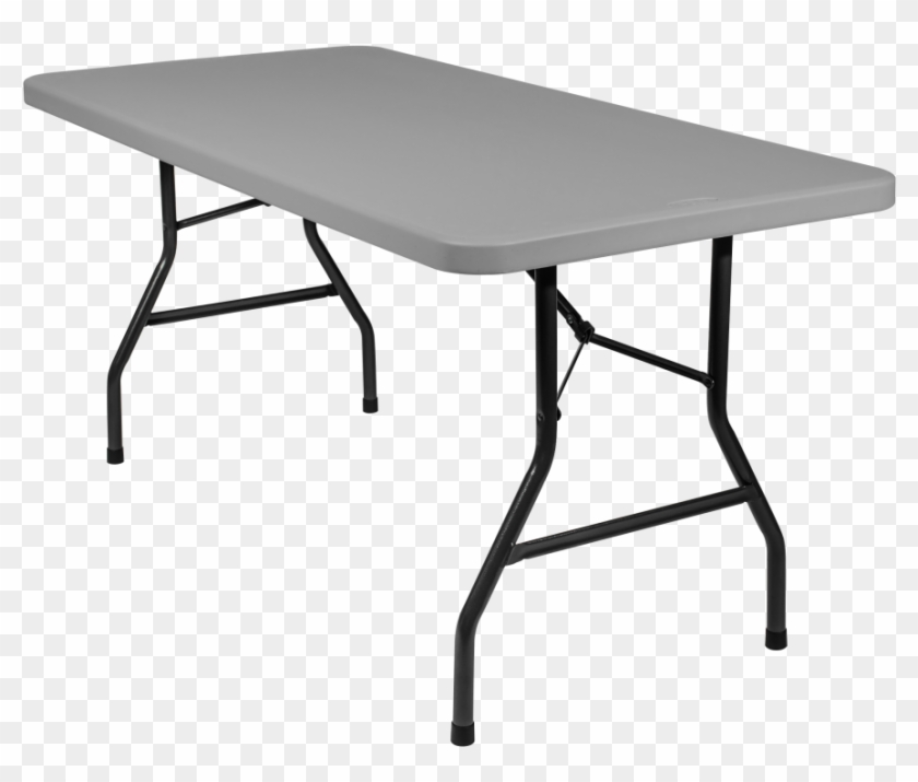 5 Foot Banquet Plastic Blow Mold Folding Table, Grey - Blow Molding Table Transparent Clipart #4070733
